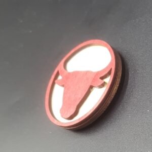 Magnes drewniany śr.5cm
