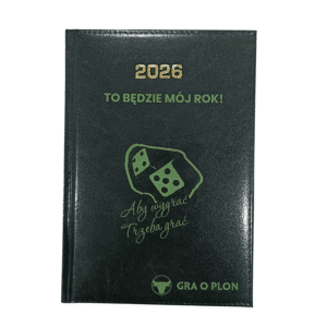 kalendarz dzienny A5 2026r  Butelkowa zieleń