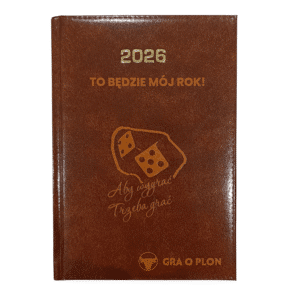 kalendarz dzienny A5 2026r. Brązowy