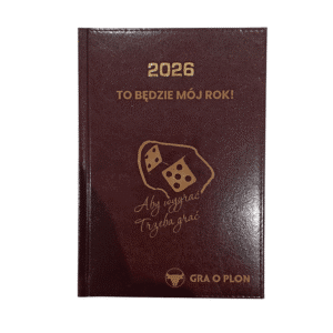 kalendarz dzienny A5 2026 r Bordo