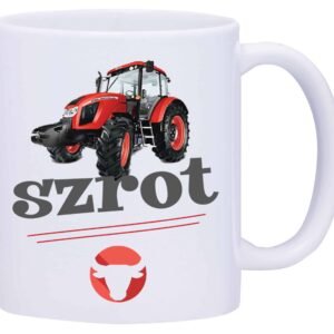 Kubek biały W14 ,,Szrot z ciągnikiem,,