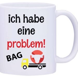 Kubek biały W5 ,,Ich habe eine problem!
