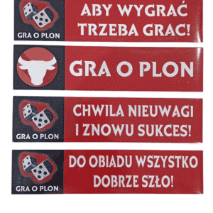 Zestaw 5 naklejek mniejszych 26cmx7cm